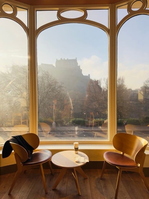 Edinburgh Starbuck Princes Street Castle View Medium