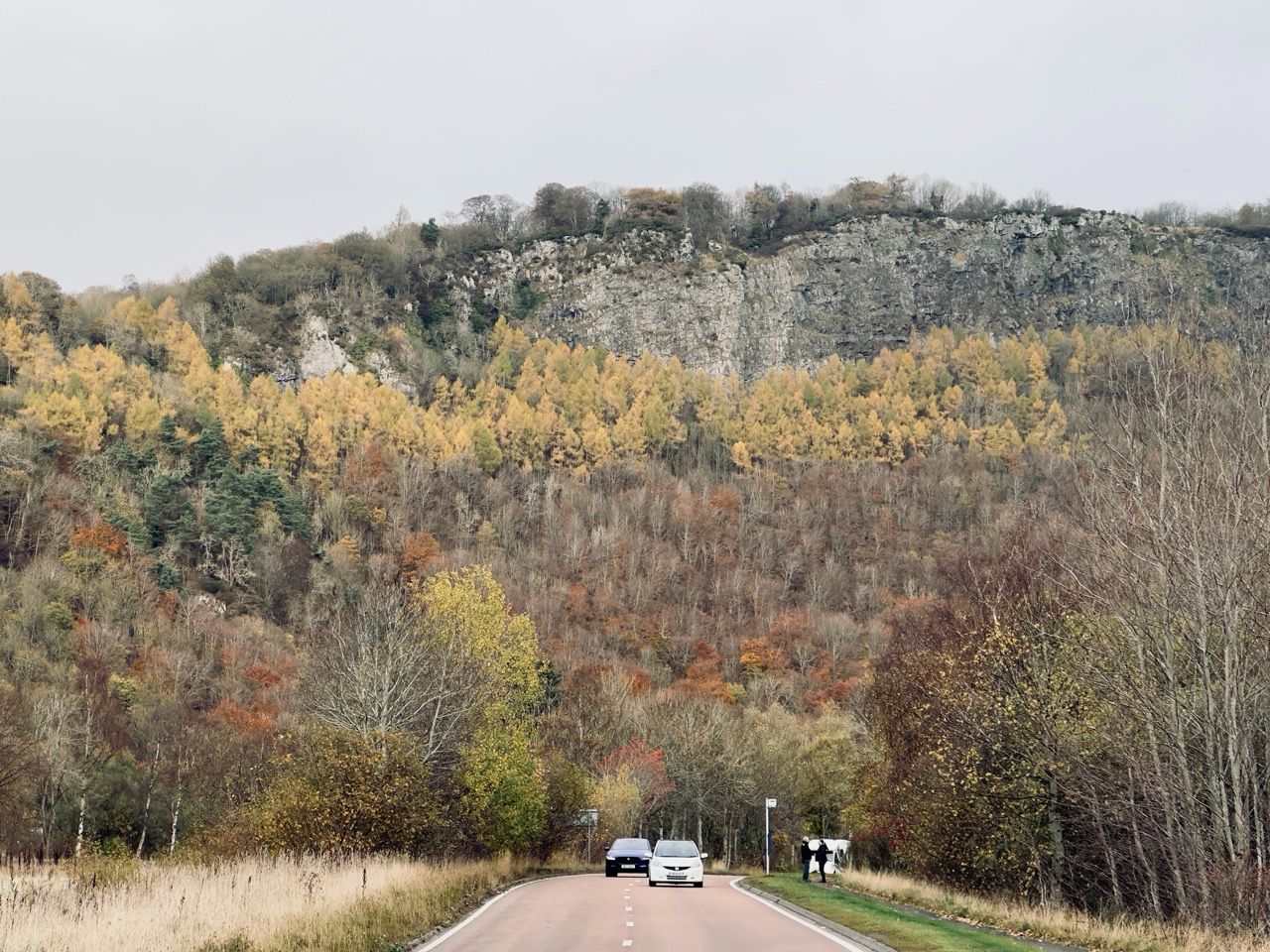 Perth Kinfauns colorful mountains autumn Nov Large